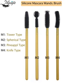 

100Pcs/Pack Silicone Disposable Eyelash Brush Mascara Wands Eyebrow Lashes Mascara Wands Professional Beauty Makeup Tool