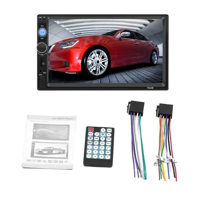 SWM мотор T7010B Bluetooth стерео оборудования Пластик электроники 7 дюймов Экран USB магнитола с AUX в головное устройство Dash видео Вход