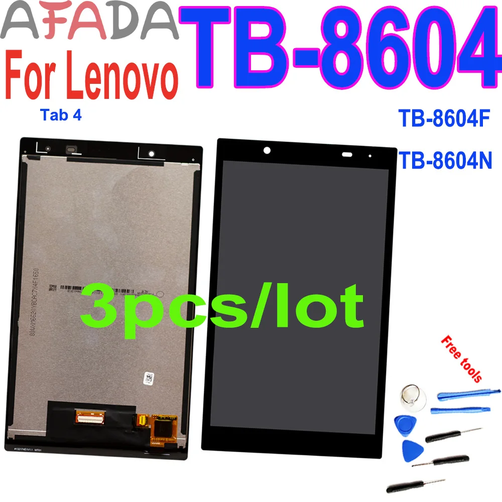 

3pcs High Quality 8.0'' LCD Display For Lenovo Tab 4 TB-8604 TB-8604F TB-8604N Touch Screen Glass Assembly Digitizer Replacement