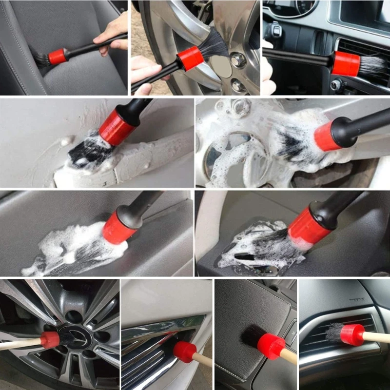 11Pcs Car Wheel Cleaning Brush Kit Multipurpose Clening Brush Household Supplies Detailing