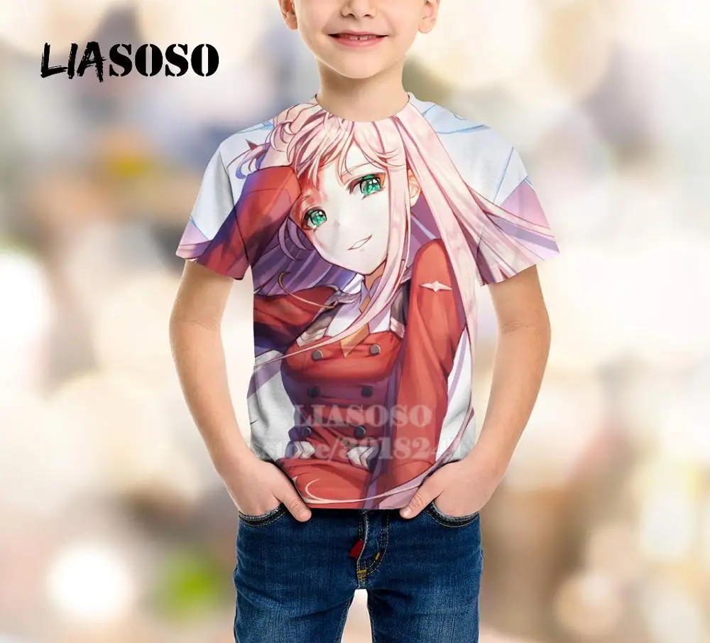 4 Детский свитер с принтом «Zero Two» футболка с 3D принтом «Darling In The Franxx» Детский свитер для подростков с короткими рукавами для мальчиков и девочек B169-03 - Цвет: 4