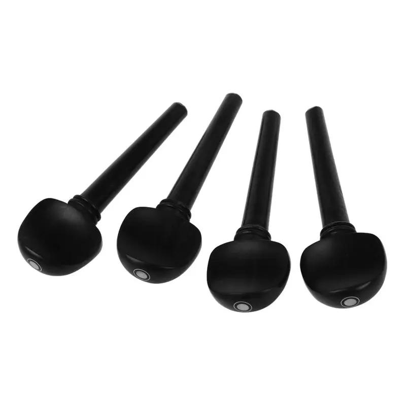 New 4 Pieces 4/4 Wooden Ebony Cello Pegs Black