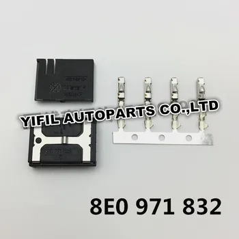 

2/5/10/50/100pcs/lot 4 Pin/Way Audio Modified Plug Connector Socket With Terminal For VW AUDI 8E0 971 832 8E0971832