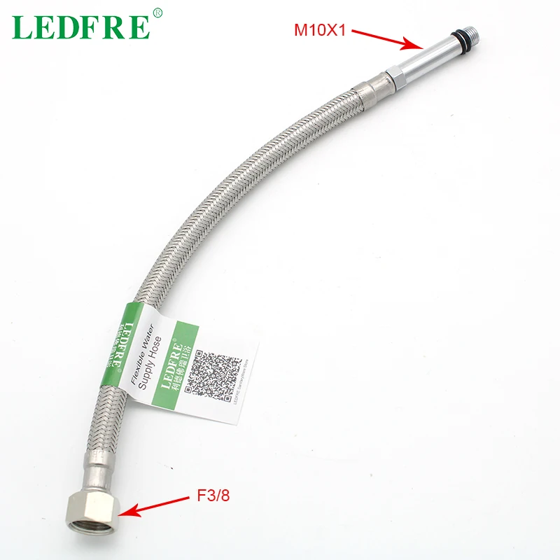 LEDFRE F3/8*M10x1 Kitchen Faucet Stainless Steel Braided Flexible Tap
