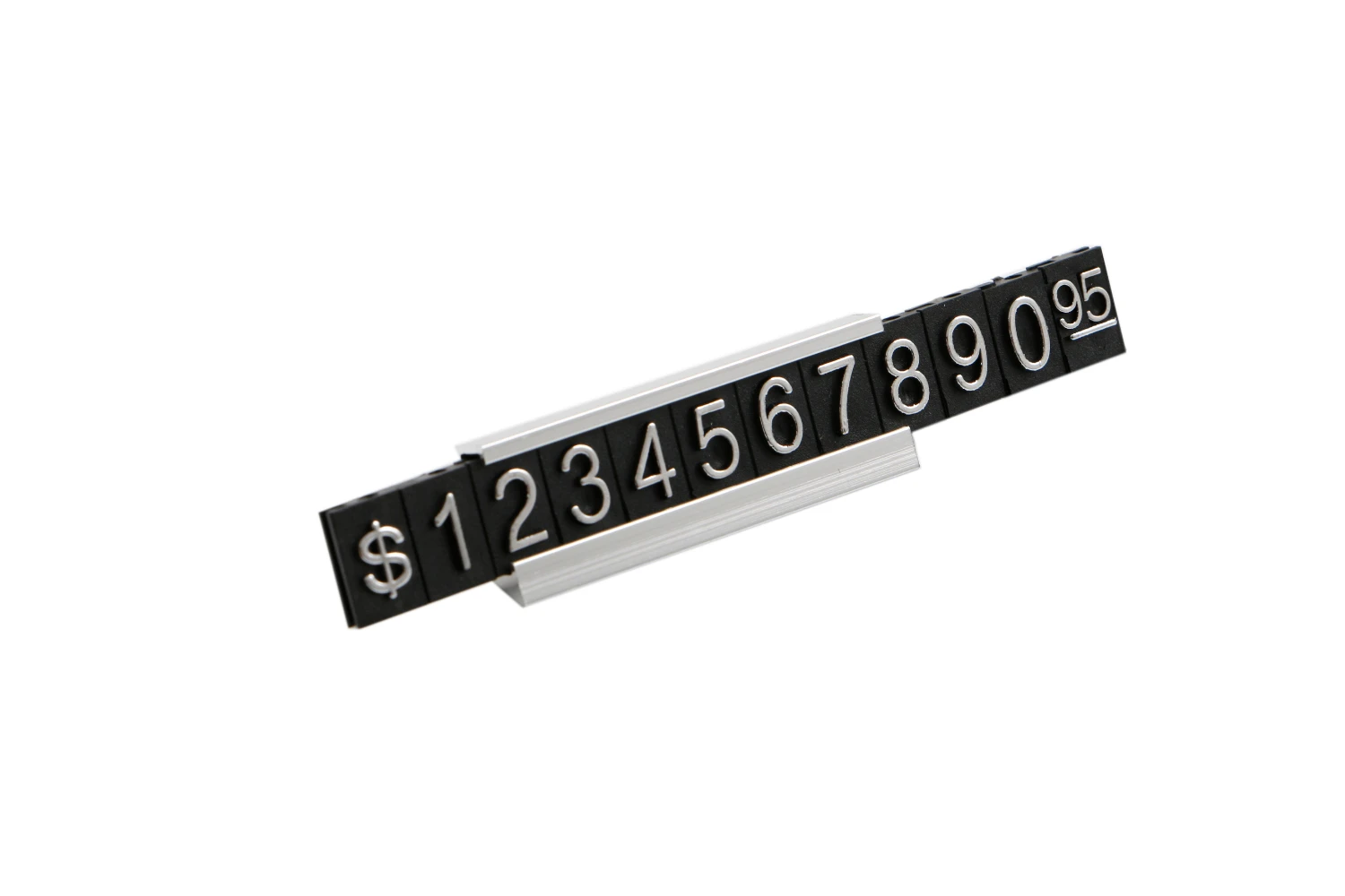 

Price Cube White Sign Shelf Top Plastic Price Tags Holder Magnet dollar Show clothes cube price tag