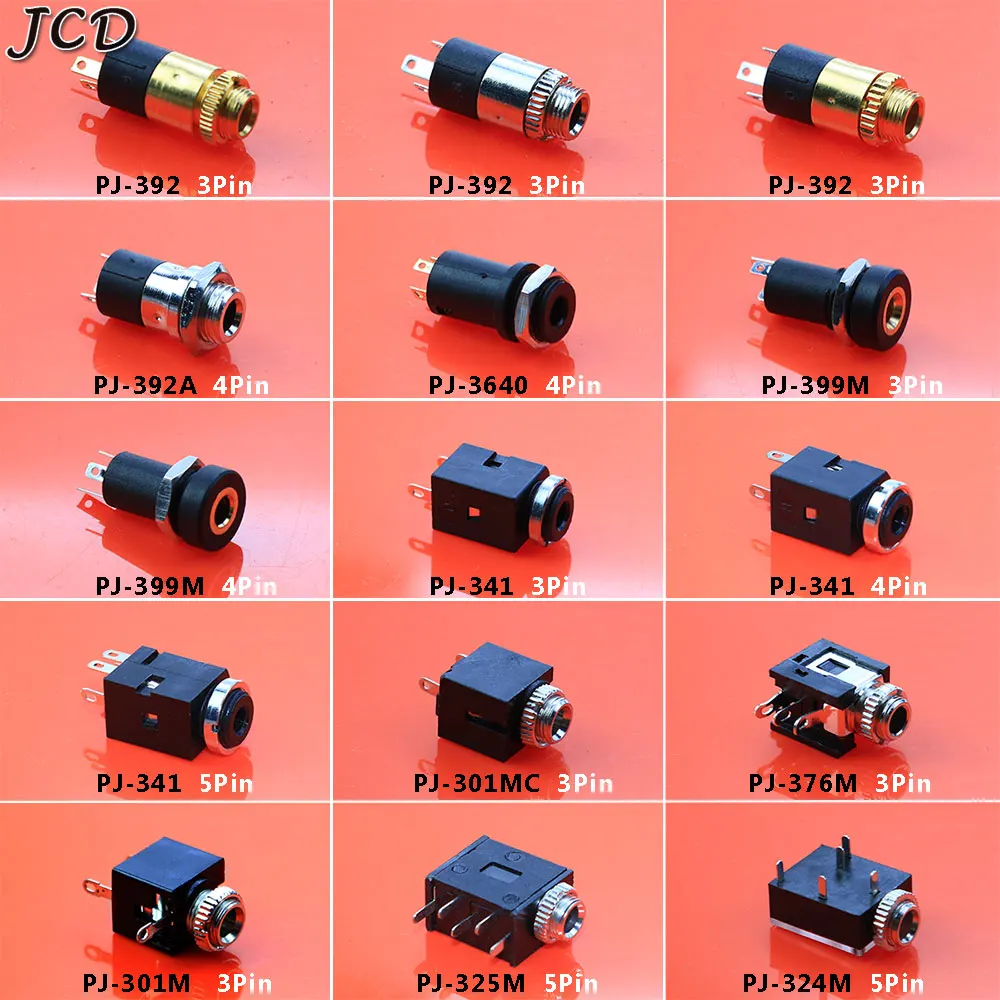 JCD 2pcs 3.5 ����� ���� ����� Ŀ���� 3.5mm ���׷��� ���� ���� �� ���� PJ-392 A 3640 399M 341 342M 301M 325M