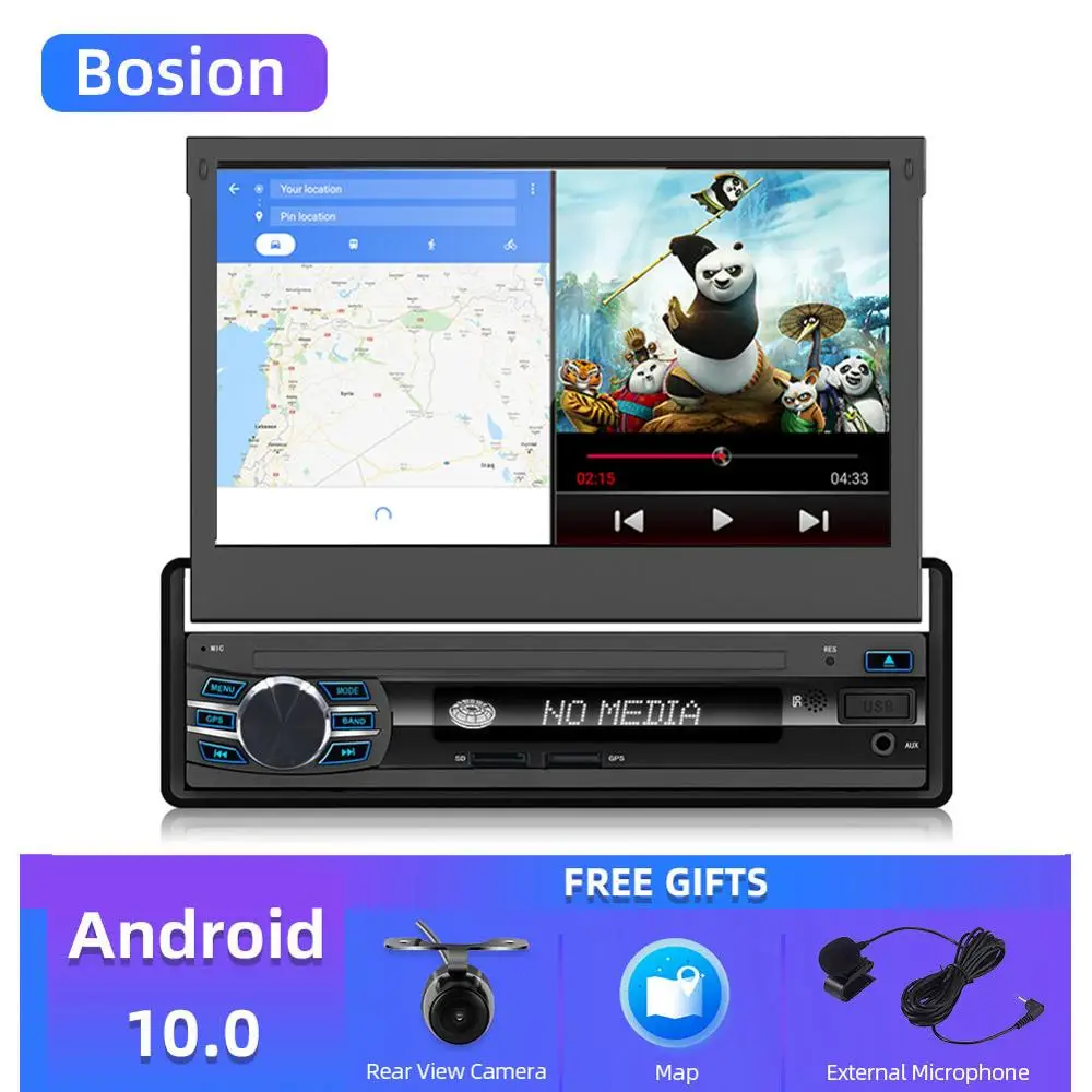 Автомагнитола Bosion 1 din Android 10 Wi-Fi стереопроигрыватель универсальная GPS-навигация