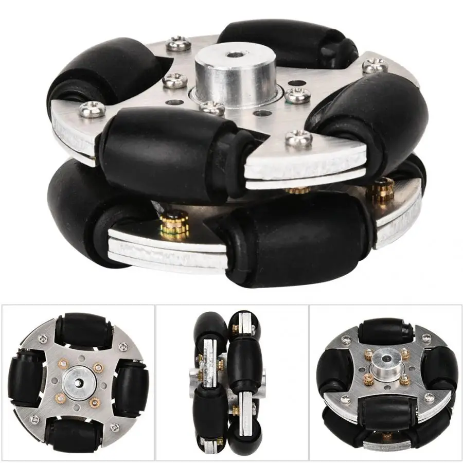 

Hot 3pcs/set 48mm Aluminum Alloy Robot Omnidirectional Wheels Intelligent Robot Wheels for Mecanum Robot Kit Part