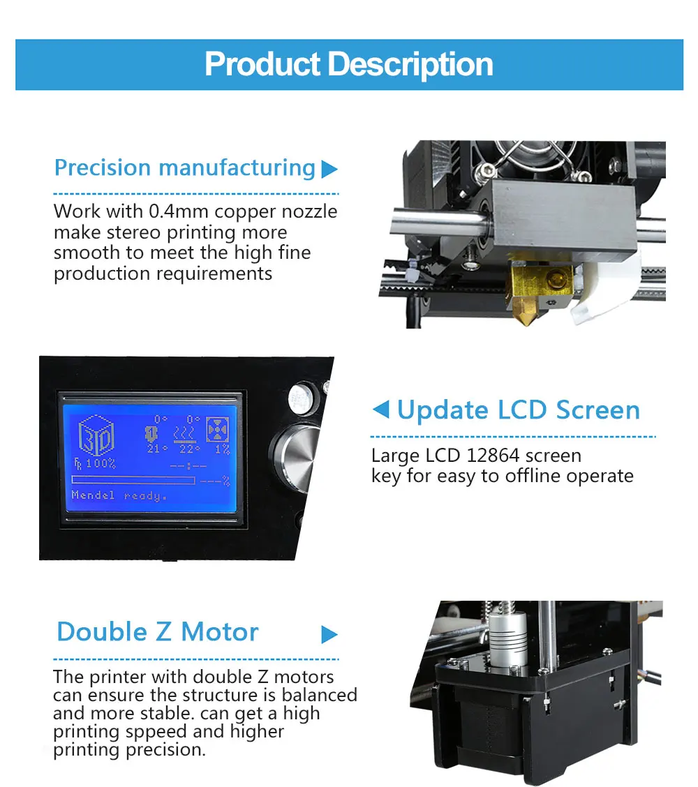 Горячая Anet A6 A8 plus 3d принтер Reprap Prusa i3 Высокоточный DIY FDM 3d принтер с нитью impresora 3d дешевый