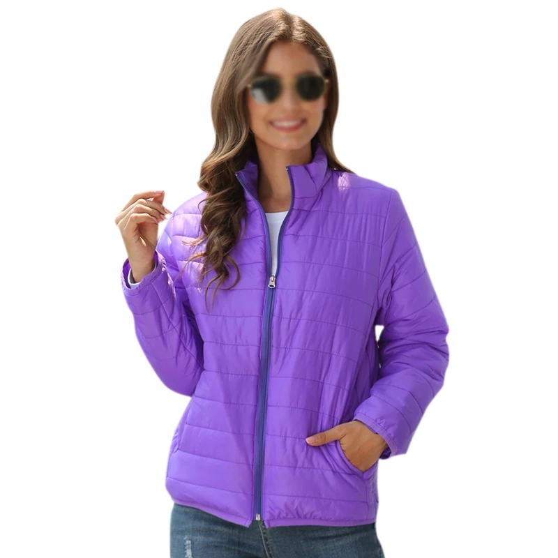 

2019 Winter Jacket Women Plus Size Parkas Outerwear Solid Hooded Coats Short Slim Lightweight Water-Resistant Packable Coat