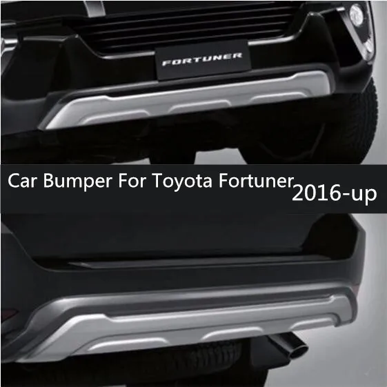 

16-19 Fortuner ABS Chrome Car Front Rear Bumper Protector Guard Skid Plate For Toyota Fortuner 2016 2017 2018 2019