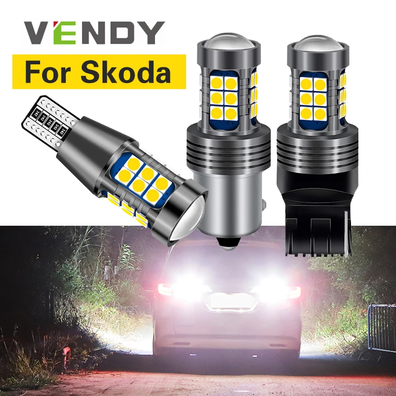 1 шт. для Skoda Superb Octavia A7 A5 2 A2 Fabia Rapid Yeti kodiaq Автомобильный светодиодный светильник заднего хода Canbus лампа W16W T15 P21W BA15S w21w