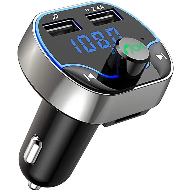 QC3.0 Bluetooth 5,0 FM передатчик Комплект беспроводной связи Bluetooth для автомобиля mp3 плеер дисплей экран Aux модулятор Handfree быстрое зарядное устройство