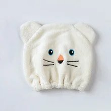 Quickly Dry Hair Wrapped Towels Cute Cartoon Dry Hair Hat Bath Hats 1Pcs Portable Shower Cap Bath Accessories