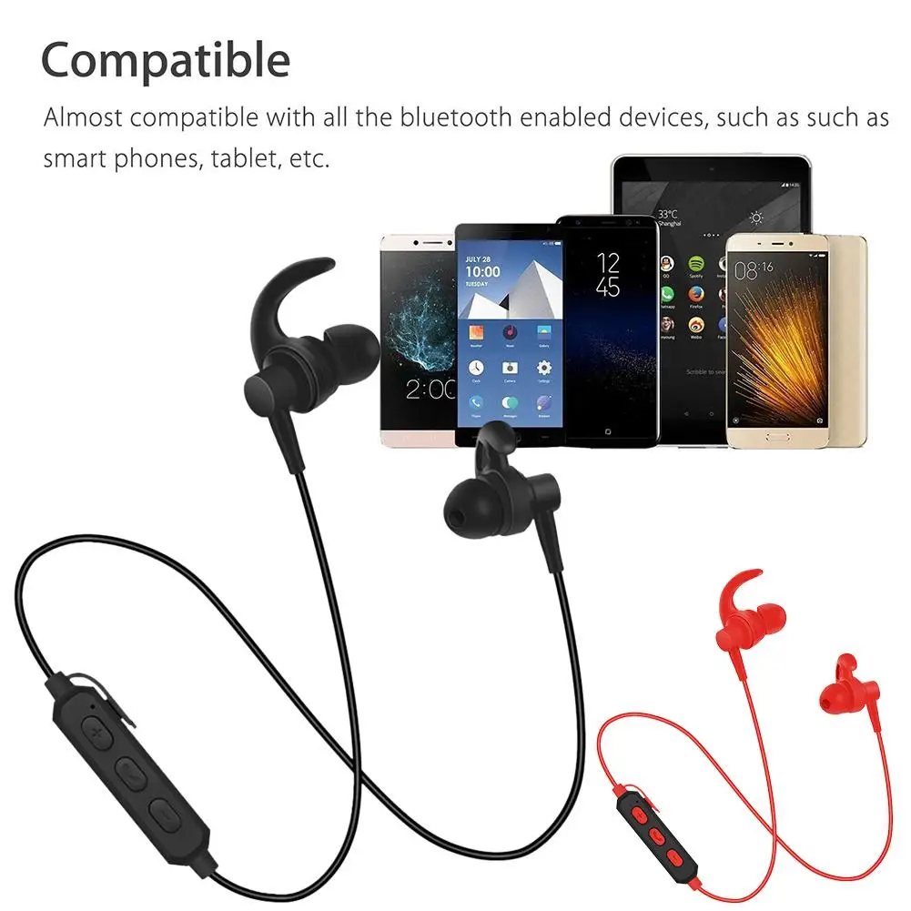 Спортивная bluetooth-гарнитура 5,0, новинка, беспроводная, водонепроницаемая, TF карта, магнитная, с креплением на шею, стерео, бинауральный микрофон# CD