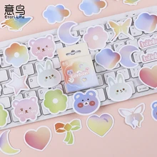 

46PCS Gradient Watercolor Series Phone Stickers Aesthetic Decoracion Scrapbooking Accessories Office Stationery Supplies