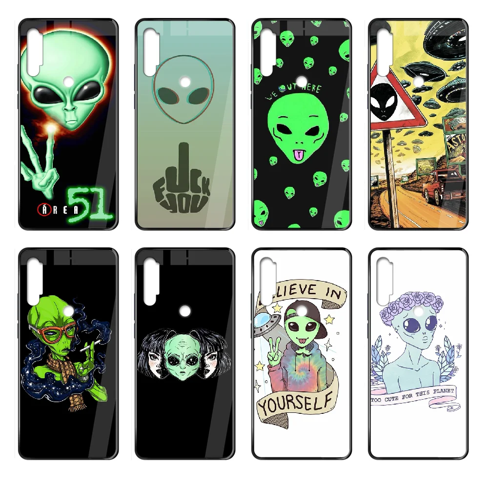 Alien Believe UFO ET чехол для телефона Корпус Xiaomi Redmi Note S2 4 5 6 7 8 K20 A S X Plus Pro черный с