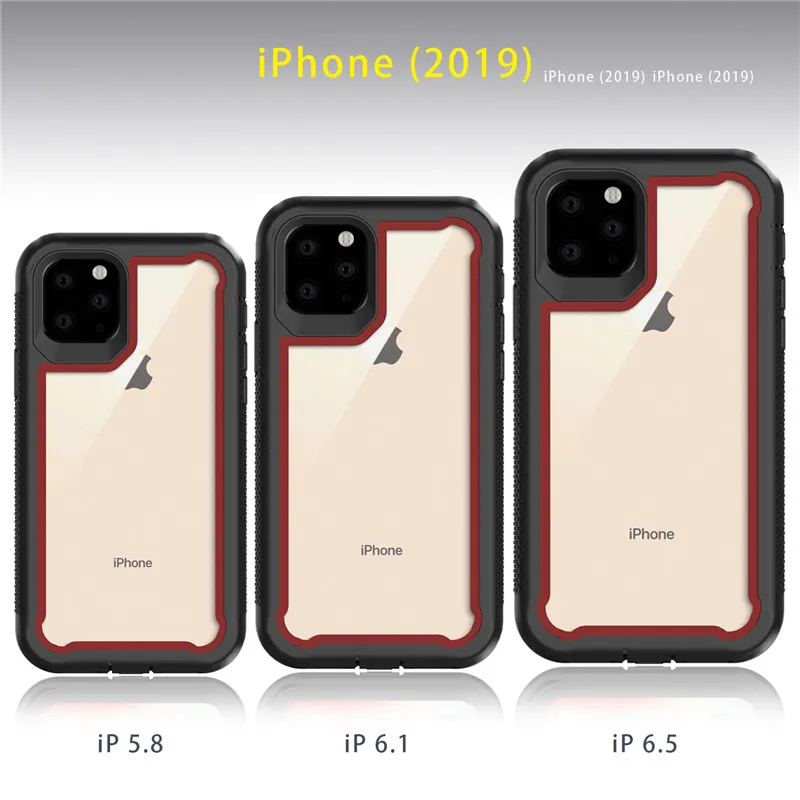 iPhone 11Promax 6 8 7 Plus X XR XSMAX Front&Back 360 Full Body Protection Case Colorful TPU Bumper Hybrid Armor Mobile Phone Bag