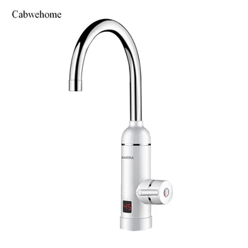 

220V Instant Water Heater with Temperature Display Electric Water Heater Fast Instantaneous Thermos Tap Kitchen Faucet 3000W