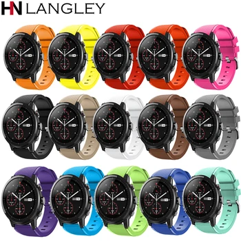 

22mm Soft Silicone Sports Watch Band Strap For Huami Amazfit Stratos Smart Watch for Amazfit Pace Stratos 2/2S Straps Bracelet