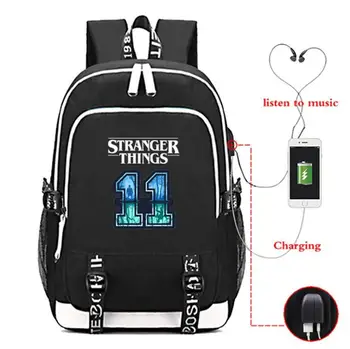 

Stranger Thing Backpack For School Students USB Charging Casual Bag Boys&Girls Solid Large Capacity Mochila Teenagers School Bag