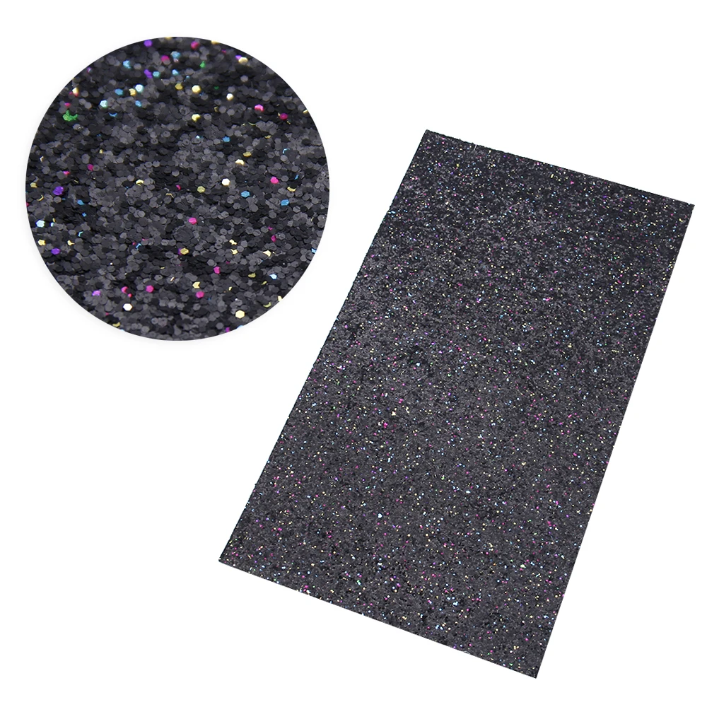 David accessories 20*33cm Chunky Glitter Fabric Synthetic Leather Sequins Patchwork Bag Shoes Handmade Phone Case DIY,1Yc5788