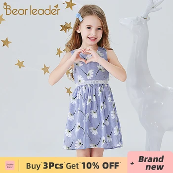 

Bear Leader Girl Flowers Dress 2020 New Summer Kids Floral Dress Elegant Party Outfits Sweet Costumes Children Baby Vestidos