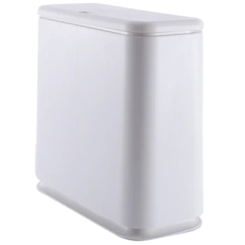 

Trash Can Creative Fashion Pressing Cover Type Kitchen Waste Bin Sitting Room Toilet Trash Office Paper Basket