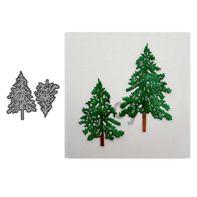 

JC Metal Cutting Dies 2pcs Tree DIY Scrapbooking Dies Cut Handmade Punch Shape Stencil Craft Mold Mould Model Decor New Design