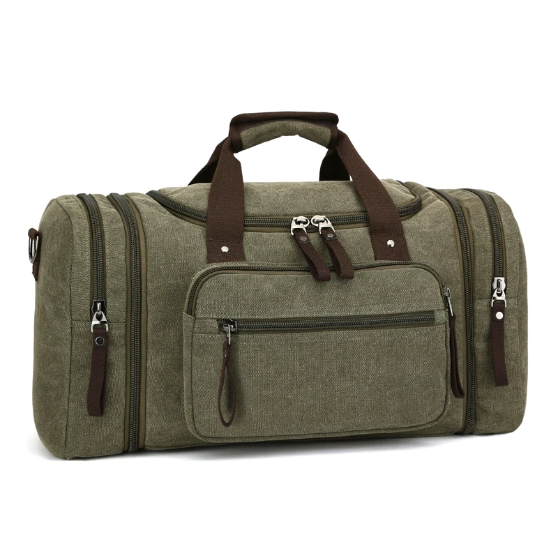 Men Travel Duffle Bags Canvas Weekend Shoulder