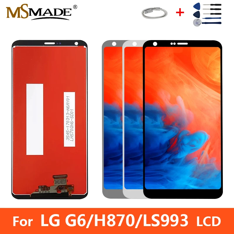 

For LG G6 H870 H870DS H873 H872 LS993 VS998 US997 LCD Display Touch Screen Digitizer Replacement Parts With Frame For LG G6