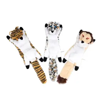 

3pcs Pet Toy Lion Leopard Funny Bite Resistance Sound Toy Plush Toy Chew Toy Pet Supplies Playing Doll for Dog Puppy