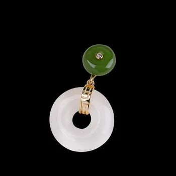 

direct selling small pure and fresh and ms S925 pure silver jewelry fashion hotan white jade pendant sautoir