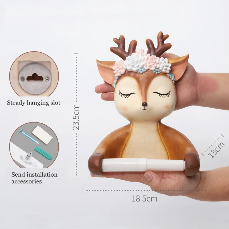 Держатель для туалетной бумаги Sika в виде оленя настенный поднос ванной комнаты