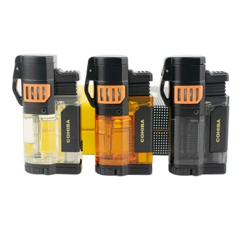 

COHIBA MIni Cigar Cigarette Lighter Torch Jet Flame Lighter Refillable Gas Lighter - Black / White / Brown