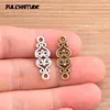 PULCHRITUDE 20pcs 9*25mm Two Color 2022 New Zinc Alloy Vintage Carved Connectors Pendants Jewelry Making DIY Handmade Craft ► Photo 2/4