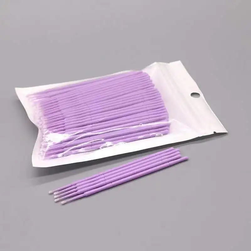 New100pcs/Лот микро макияж кисти для наращивания ресниц Клей для ресниц кисти без ворса одноразовые аппликаторы палочки макияж инструменты