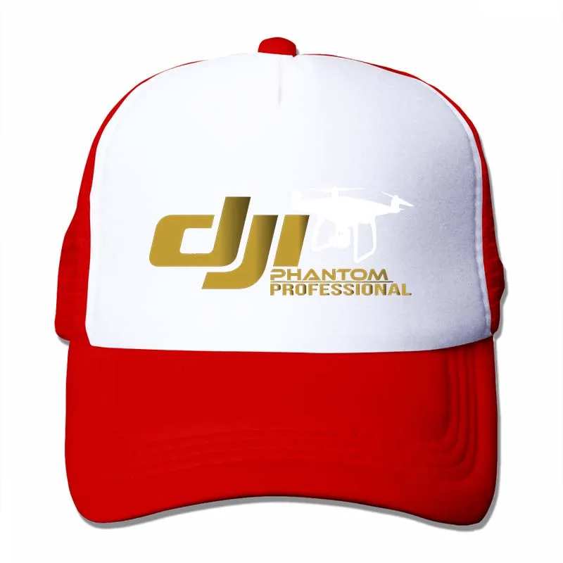 Dji Phantom Pilot Professional Baseball cap men women Trucker Hats fashion adjustable cap - Color: 4-Red