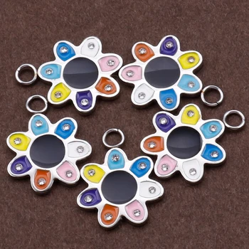 

15Pcs/Lot 18*14MM Stainless Steel Flowers Pendants Earrings Jewelry Making Supplies Handmade DIY Accessories Charms Logo Engrave