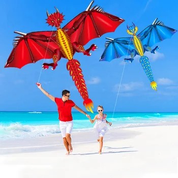 Hot 160cm / 64inches Ice and Fire Dragon LED Kite With Handle & Line Good Flying 1