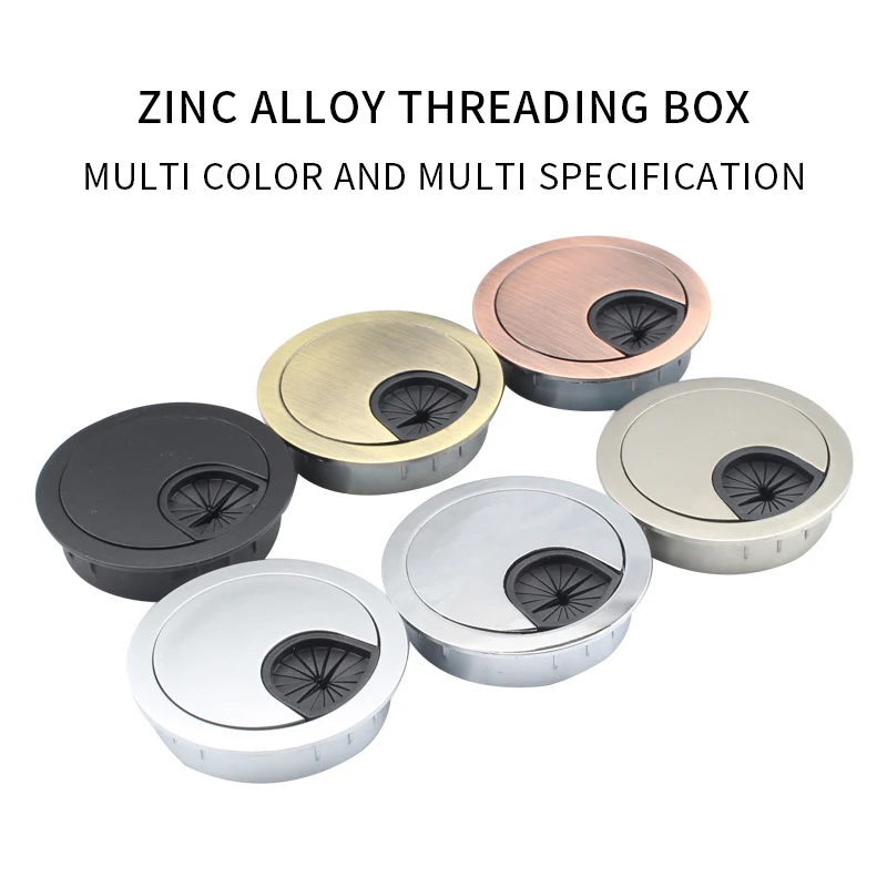 Desk Grommets Zinc Alloy Desk Cord Cable Hole Cover Grommet For Wire
