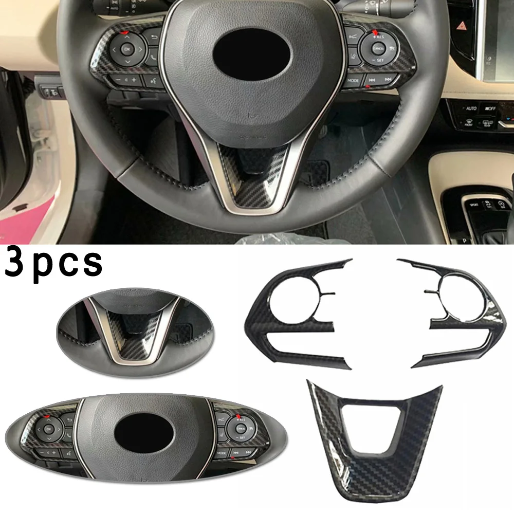 Для Toyota Corolla Хэтчбек 2009 Автомобильный из углеродного волокна накладка на руль декоративная отделка на руль