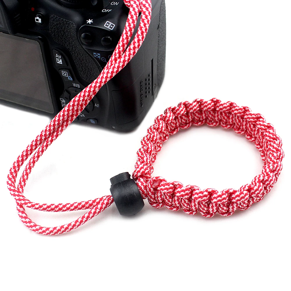 Красочный нейлоновый ремешок для камеры ручной захват Paracord плетеный браслет Nikon Canon sony Pentax Panasonic аксессуар для камеры DSLR