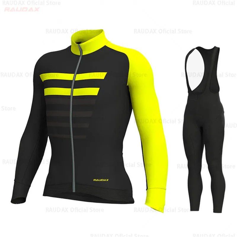 

New 2019 Men Spring Autumn Long Sleeve Cycling Jersey Set MTB Bicycle Outdoor Sportswear Breathable Quick Drying 19D Gel Pad