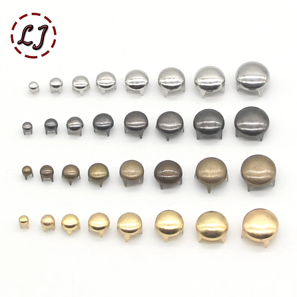 

1 PACK Round Copper Dome Rivets Spike Studs Spots Nailhead Punk Rock DIY Leather Craft For Shoes Clothing Bag Parts Decoration