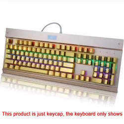 Механическая клавиатура индивидуальность DIY свет подсветка keycap металлическая текстура PBT104 ключ универсальный набор на заказ двухцветная