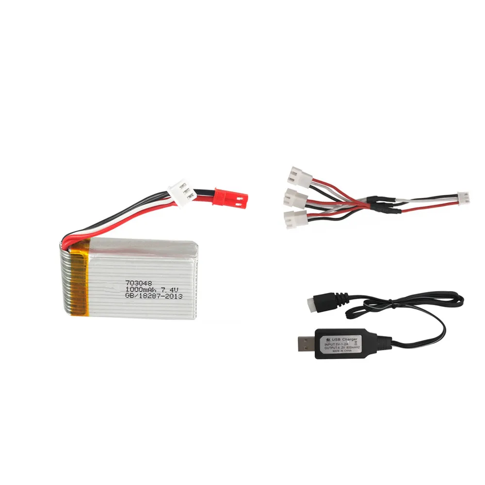 7,4 v 1000mah Lipo батарея+ 7,4 v зарядное устройство набор для MJXRC X600 батарея lipo 2s 7,4 v 703048 RC игрушка батарея 1 шт до 3 шт