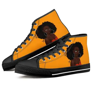

We Want To Live High Quality Custom Women Canvas Shoes High Top Women Vulcanized Shoes Factory Outlet Casual Shoes Afro Girls