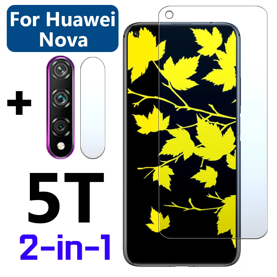 Защитное стекло 2-в-1 1 шт. для объектива камеры Huawei Nova 5 T A5T T5 полное покрытие