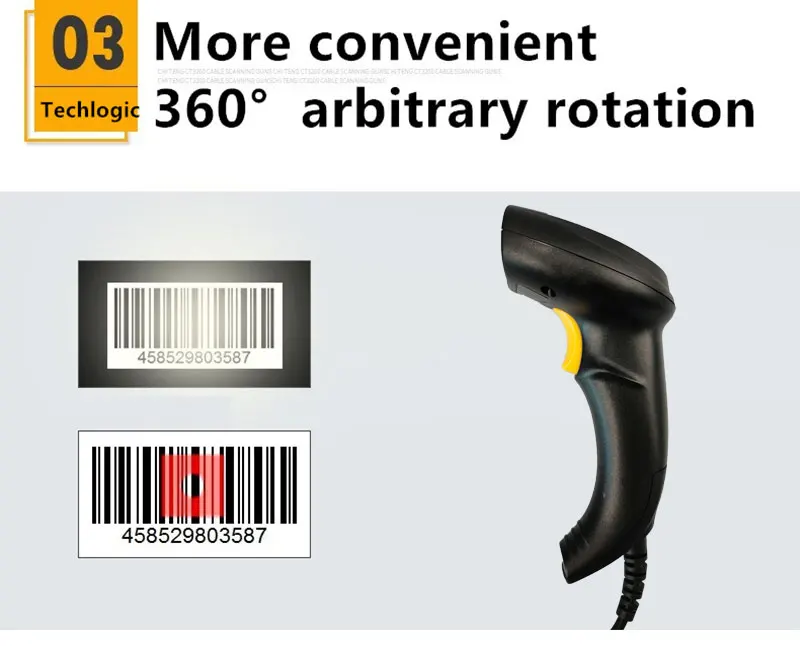 Portátil do Código de Barras do Usb com Fio qr da Imagem de Usb do Varredor do Código de Barras Varredor Usb com Fio 1d - 2d do 16 varredor do código de barras do usb com fio